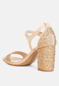 Navoli Rhinestones Embellished Sandals -Rag & Co navoli rhinestones embellished sandals RCSH4810 beige 7