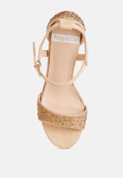 Navoli Rhinestones Embellished Sandals -Rag & Co navoli rhinestones embellished sandals RCSH4810 beige 9