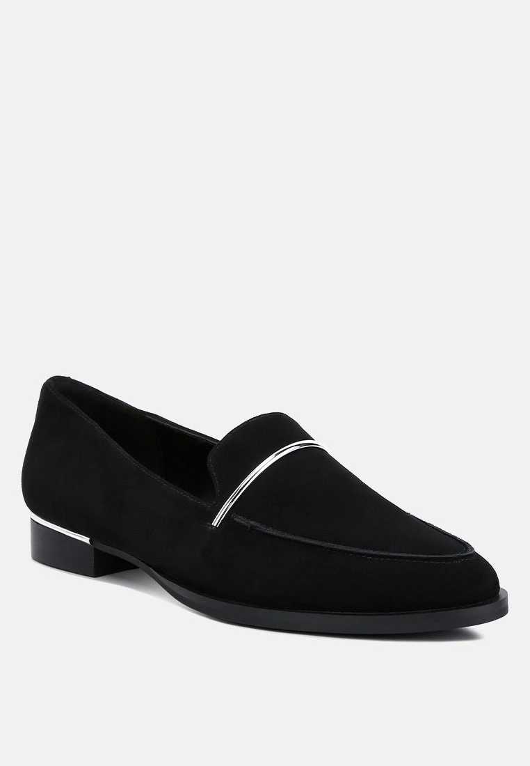 PAULINA Black Suede Leather Loafers 3 PAULINA Black Suede Leather Loafers