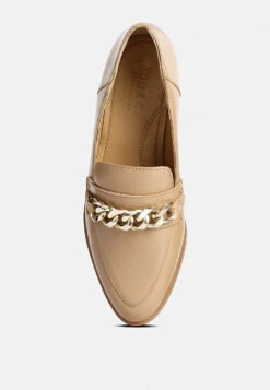 POLA Nude Leather Horsebit Loafers 15 POLA Nude Leather Horsebit Loafers -Rag & Co polaleatherhorsebitloafers RCSH2233 nude 1