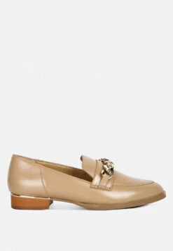 POLA Nude Leather Horsebit Loafers 11 POLA Nude Leather Horsebit Loafers -Rag & Co polaleatherhorsebitloafers RCSH2233 nude 2