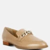 POLA Nude Leather Horsebit Loafers 2 POLA Nude Leather Horsebit Loafers -Rag & Co polaleatherhorsebitloafers RCSH2233 nude 3