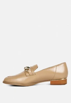 POLA Nude Leather Horsebit Loafers 13 POLA Nude Leather Horsebit Loafers -Rag & Co polaleatherhorsebitloafers RCSH2233 nude 5