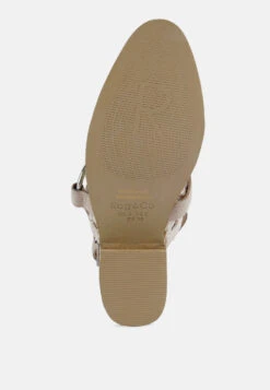 ROSALIE Off White Block Heeled Sandal -Rag & Co rosalieblockheeledsandal RCSH2112 off white 8