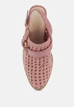 ROSALIE Pink Block Heeled Sandal 14 ROSALIE Pink Block Heeled Sandal -Rag & Co rosalieblockheeledsandal RCSH2112 pink 8