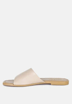 TATAMI Latte Leather Classic Slide Flats -Rag & Co tatamileatherclassicslideflats RCSH2953 latte 4