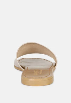 TATAMI Latte Leather Classic Slide Flats -Rag & Co tatamileatherclassicslideflats RCSH2953 latte 6