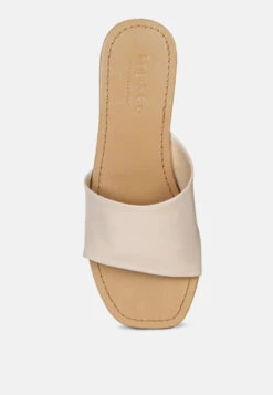TATAMI Latte Leather Classic Slide Flats -Rag & Co tatamileatherclassicslideflats RCSH2953 latte 9
