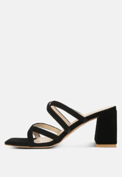 Valentina Strappy Casual Block Heel Sandals In Black 12 Valentina Strappy Casual Block Heel Sandals In Black -Rag & Co valentinastrappycasualblockheelsandalsinBlack RCSH4188 Black 1