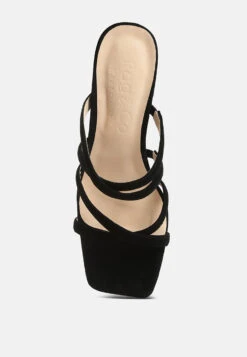 Valentina Strappy Casual Block Heel Sandals In Black 14 Valentina Strappy Casual Block Heel Sandals In Black -Rag & Co valentinastrappycasualblockheelsandalsinBlack RCSH4188 Black 5