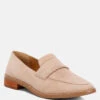 ZOFIA Nude Suede Penny Loafers -Rag & Co zofiasuedepennyloafers RCSH2226 nude 7
